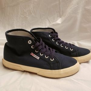 Superga Navy Cotu High Tops